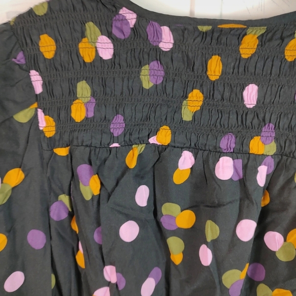 WhoWhatWear Polka Dot Women's Top - Black, Pink, Orange - Picture 9 of 10